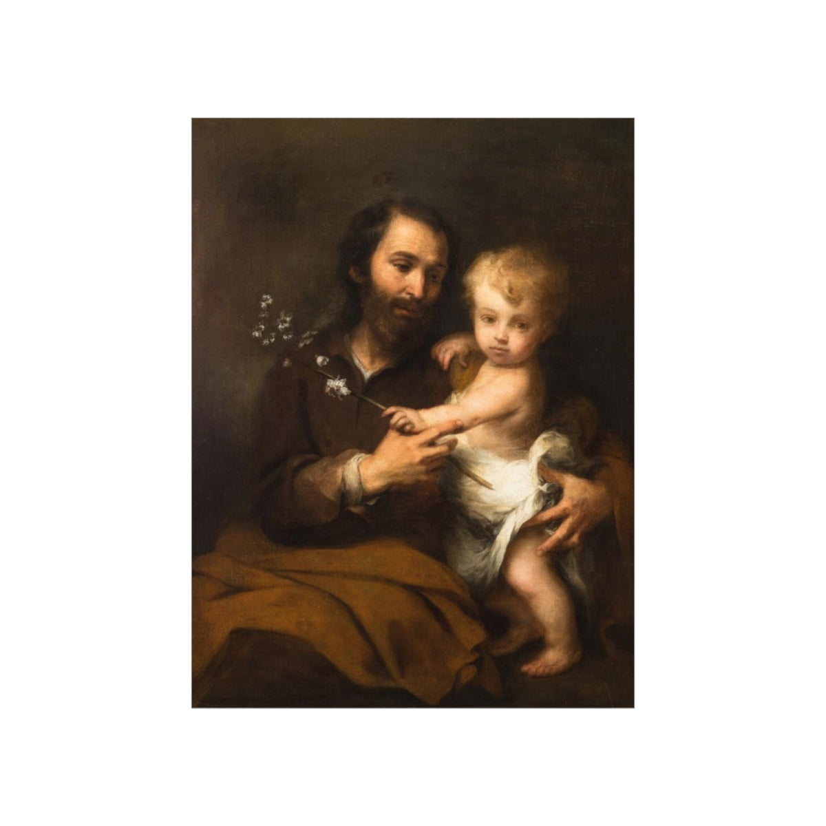 Saint Joseph And Baby Jesus Print Poster