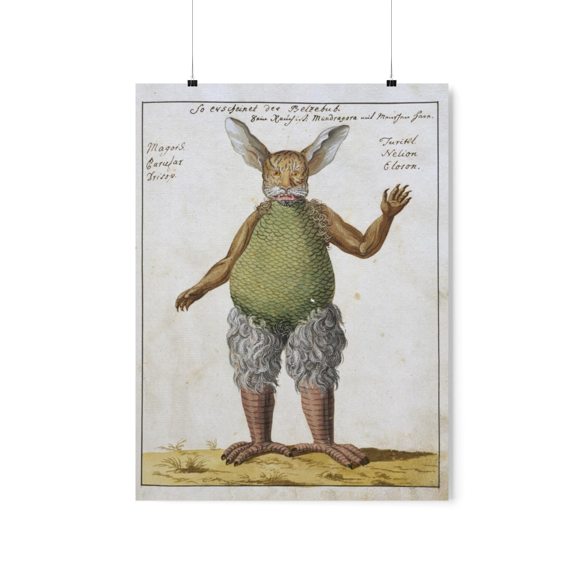 Beelzebub - Compendium Rarissimum Occult Art 1792 Print Poster