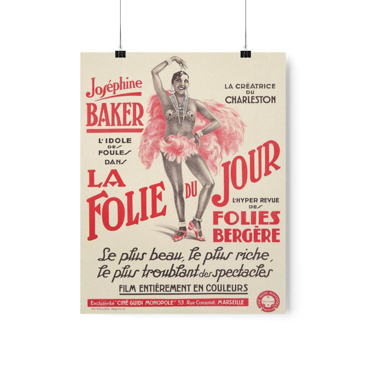 Josephine Baker La Folie Du Jour French 1927 Print Poster