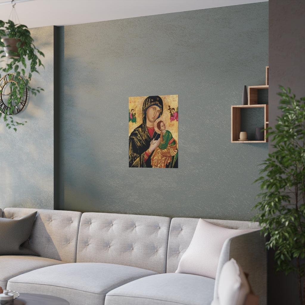 Our Lady Of Perpetual Help Virgin Mary Painting Print Poster - Art Unlimited