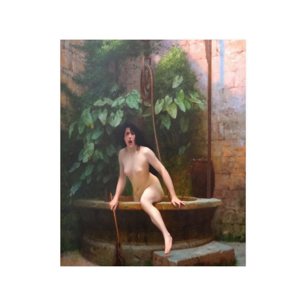 Truth Coming Out of Her Well - Jean-Léon Gérôme Print Poster - Art Unlimited