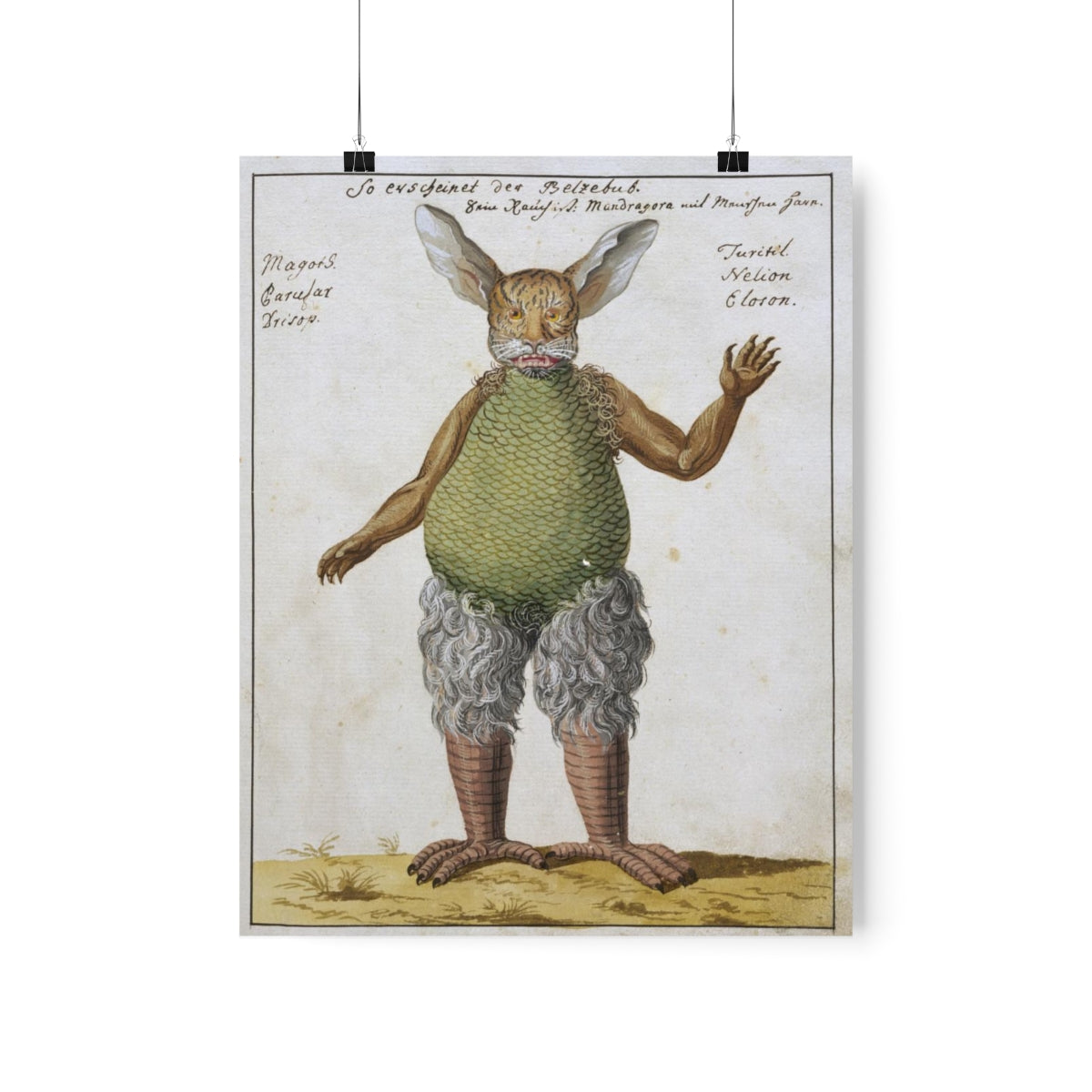 Beelzebub - Compendium Rarissimum Occult Art 1792 Print Poster