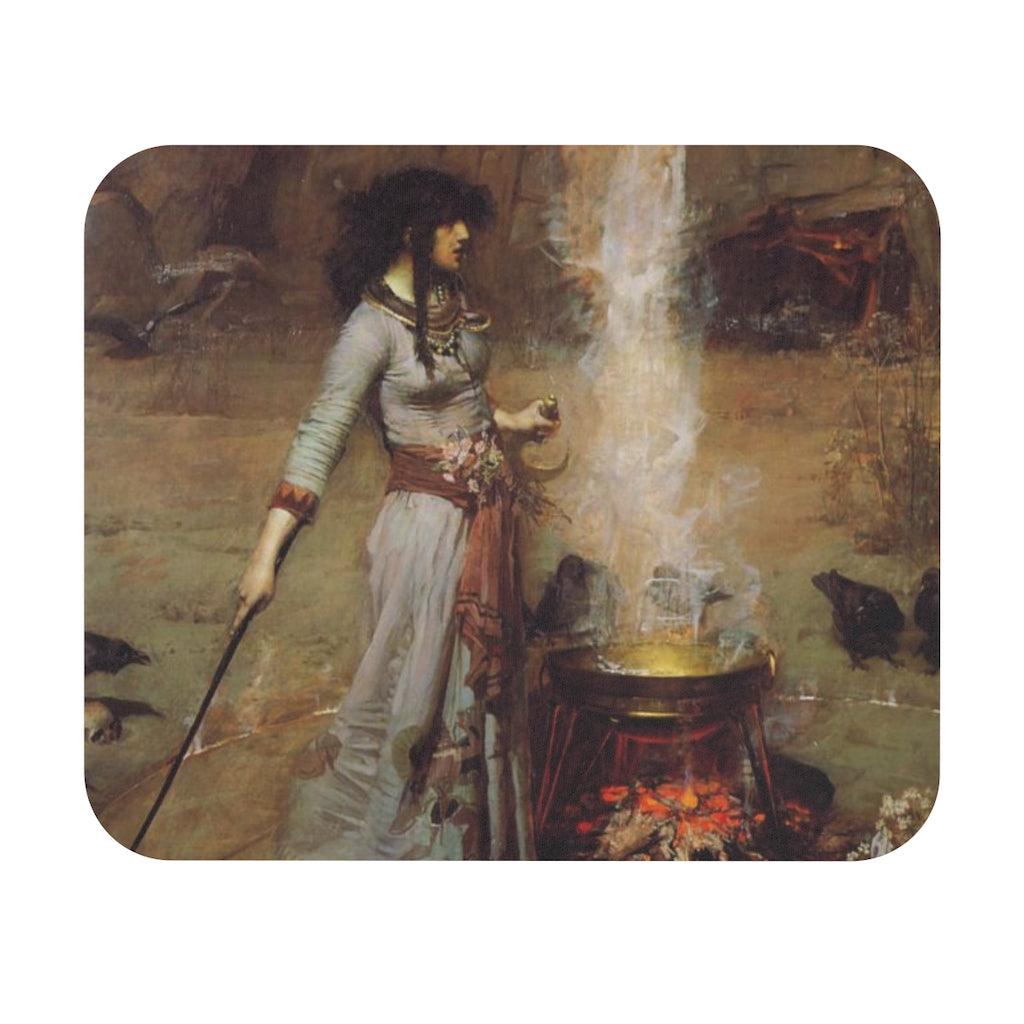 The Magic Circle (The Witch) By John William Waterhouse Mouse Pad - Art Unlimited