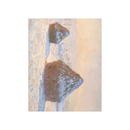 Claude Monet Wheatstacks Snow Effect Morning 1891 Print Poster