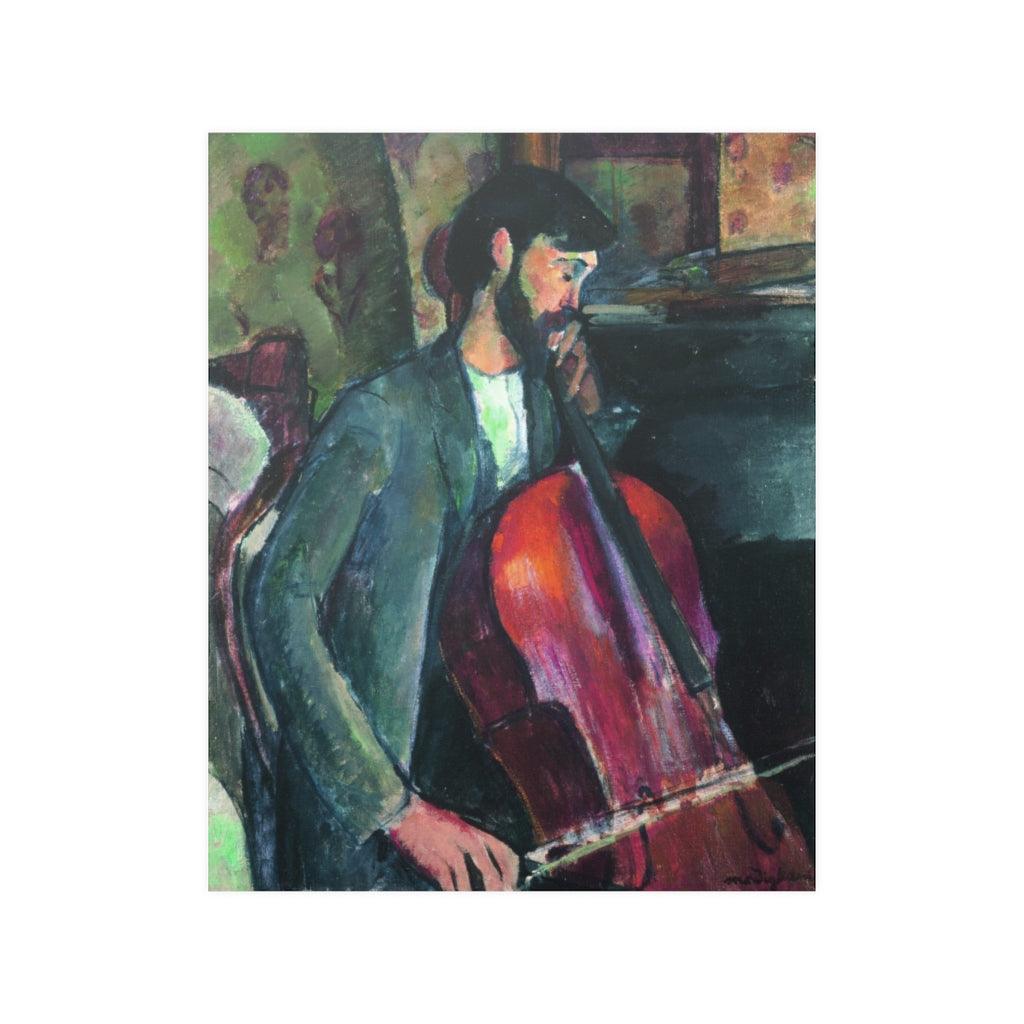 The Cellist 1909 By Amedeo Modigliani Print Poster - Art Unlimited