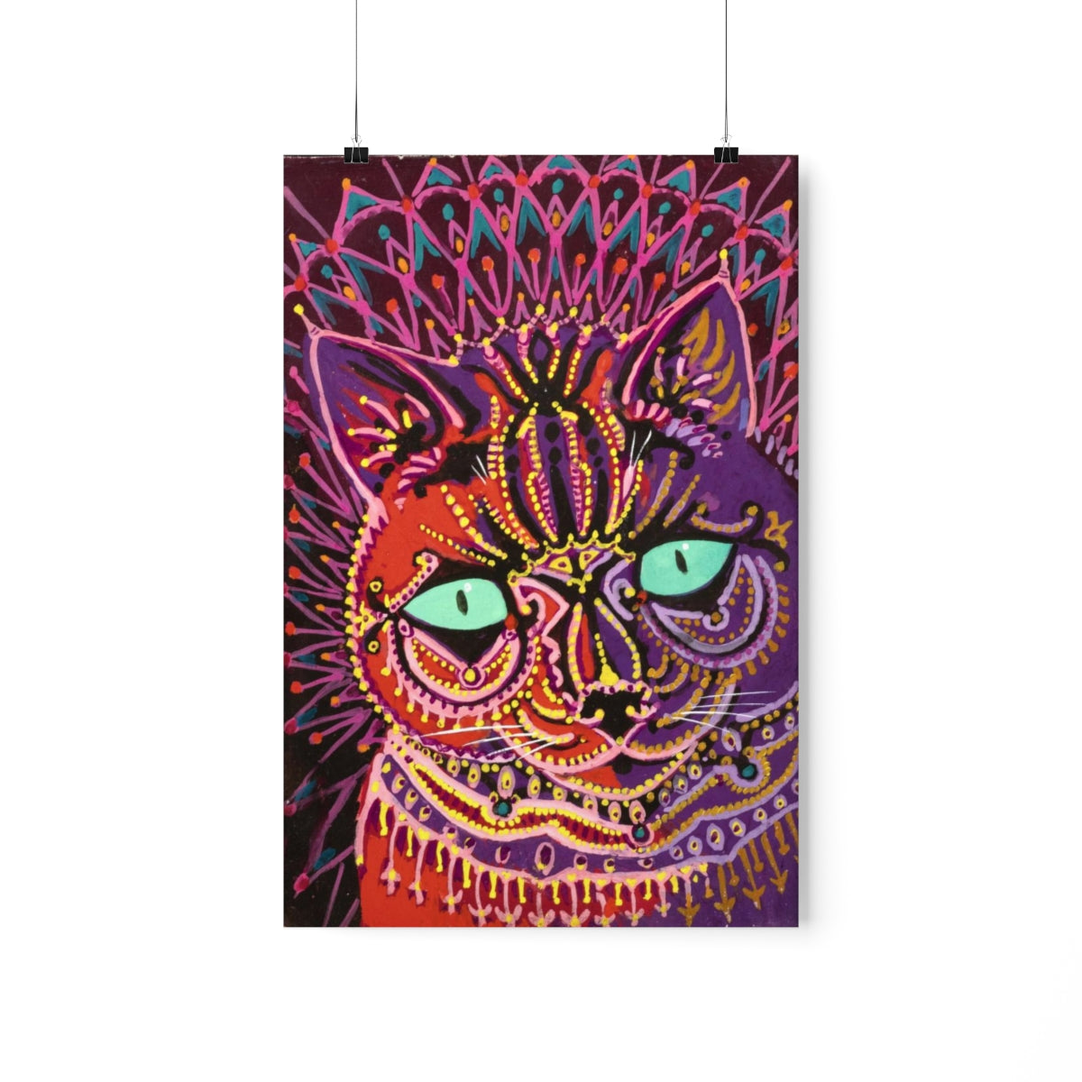 Louis Wain Kaleidoscope Cat Print Poster