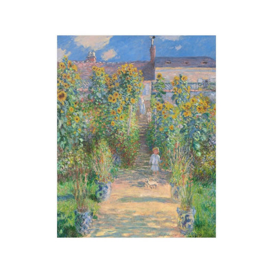 The Artist's Garden At Vetheuil By Claude Monet Print Poster - Art Unlimited