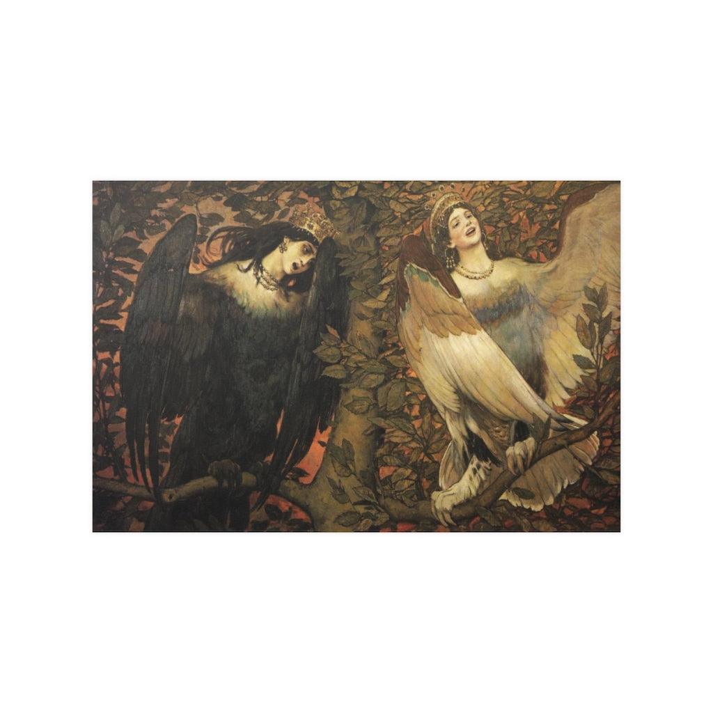 The Birds Of Joy And Sorrow - Sirin And Alkonost 1896 Print Poster - Art Unlimited