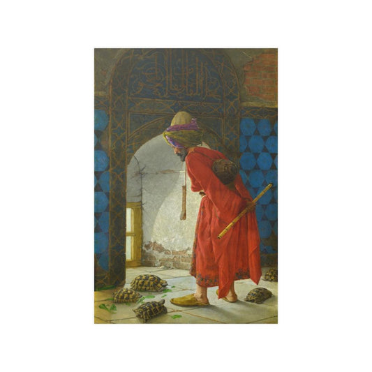 Osman Hamdi Bey - The Tortoise Trainer (1900) Print Poster - Art Unlimited