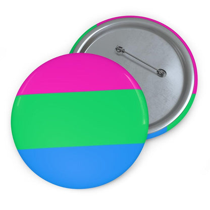 Polysexual Pride Flag Pin Button (3 Inches) - Art Unlimited