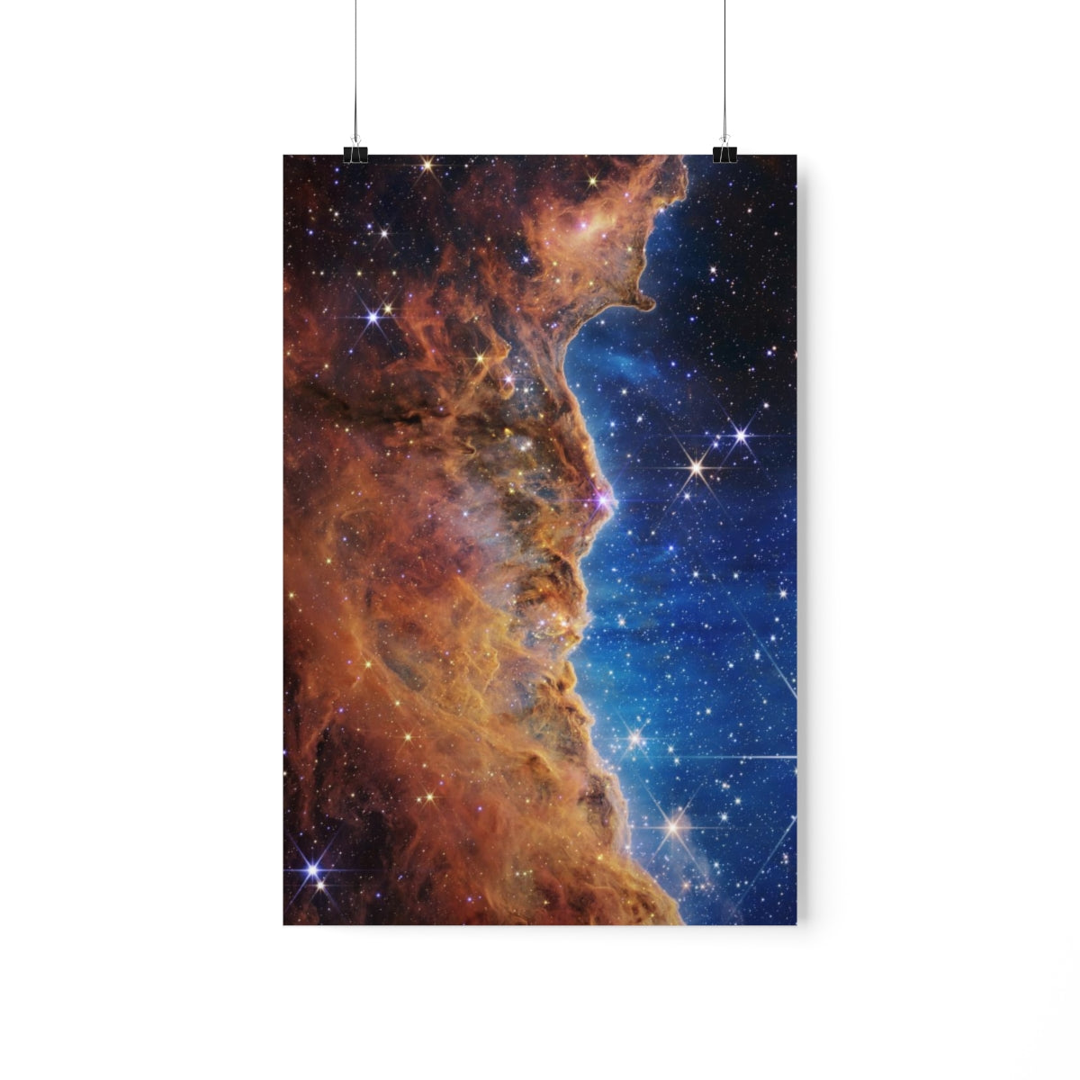 Carina Nebula Deep Field - James Webb Space Telescope Print Poster