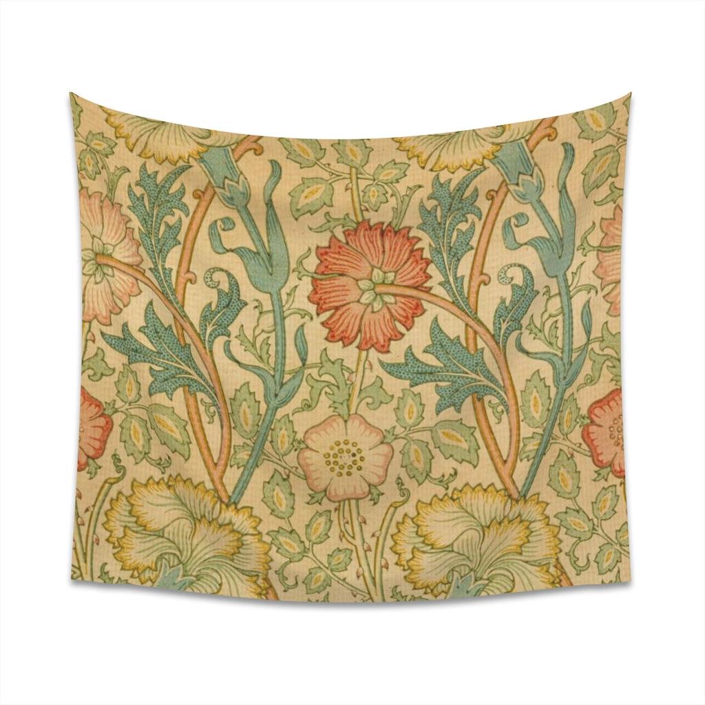 William Morris Pink And Rose Wall Tapestry - Art Unlimited