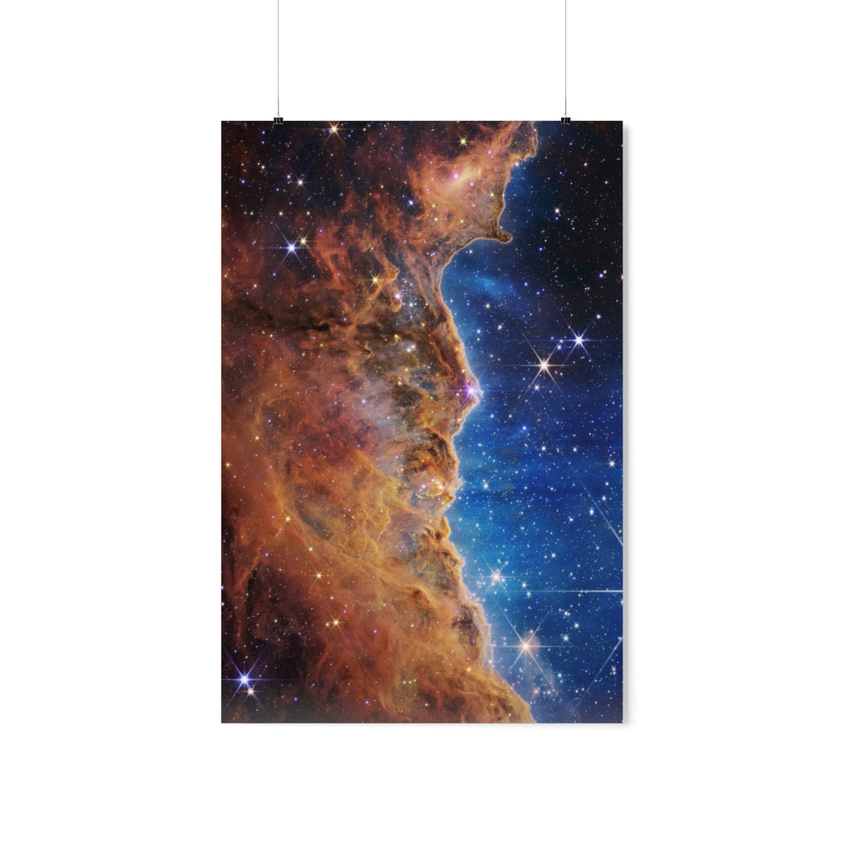 Carina Nebula Deep Field - James Webb Space Telescope Print Poster