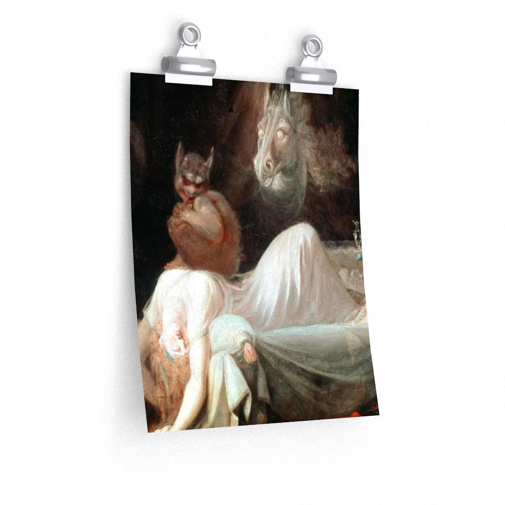 The Nightmare Woman Horse Spirit Demon Romantic Painting By Henry Fuseli Repro Print Poster - Art Unlimited