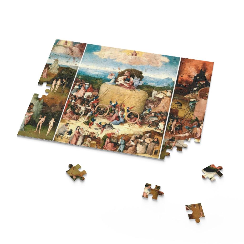 The Haywain Triptych Painting By Hieronymus Bosch Puzzle (120, 252, 500-Piece) - Art Unlimited