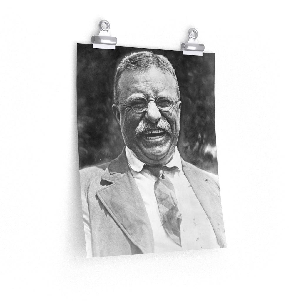 Theodore Teddy Roosevelt Laughing Print Poster - Art Unlimited