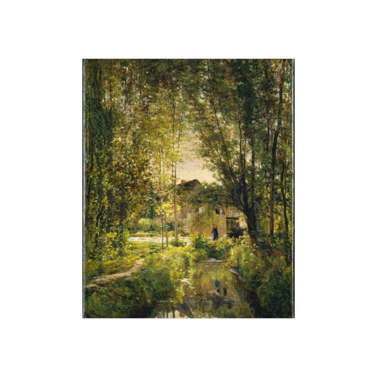 Charles Francois Daubigny - Landscape With A Sunlit Stream Print Poster