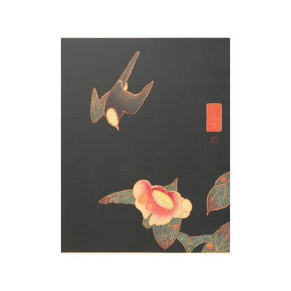 Swallow And Camellia By Jakuchu Ito Print Poster - Art Unlimited