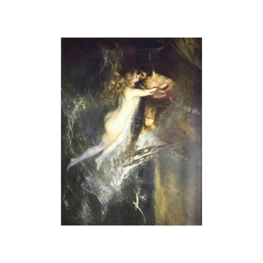 Gustav Wertheimer - The Kiss Of The Siren 1882 Print Poster