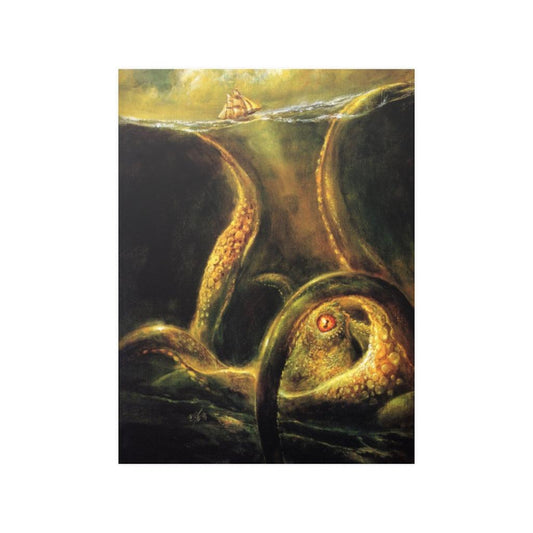 Norse Myths - Kraken Sea Monster Print Poster - Art Unlimited