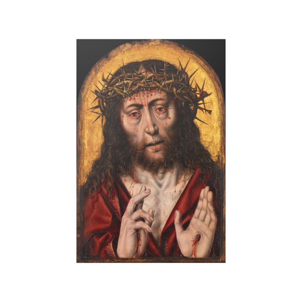 The Man Of Sorrows - Crown Of Thorns By Aelbrecht Bouts Print Poster - Art Unlimited