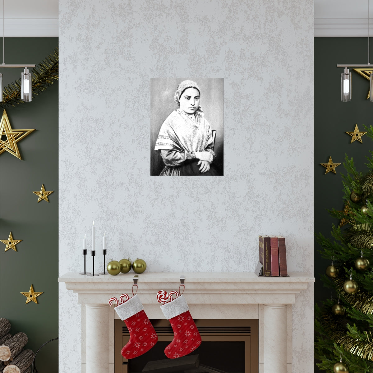 Saint Bernadette Portrait Print Poster