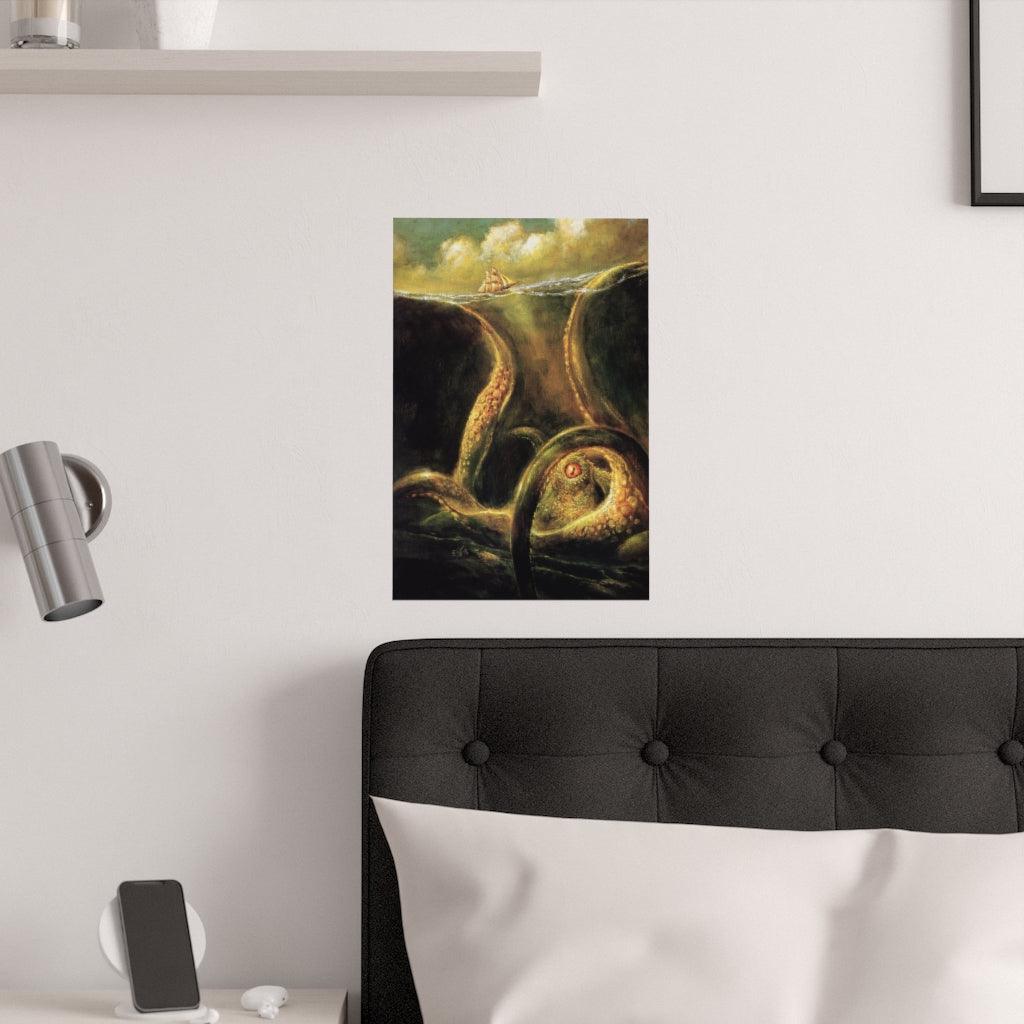 Norse Myths - Kraken Sea Monster Print Poster - Art Unlimited