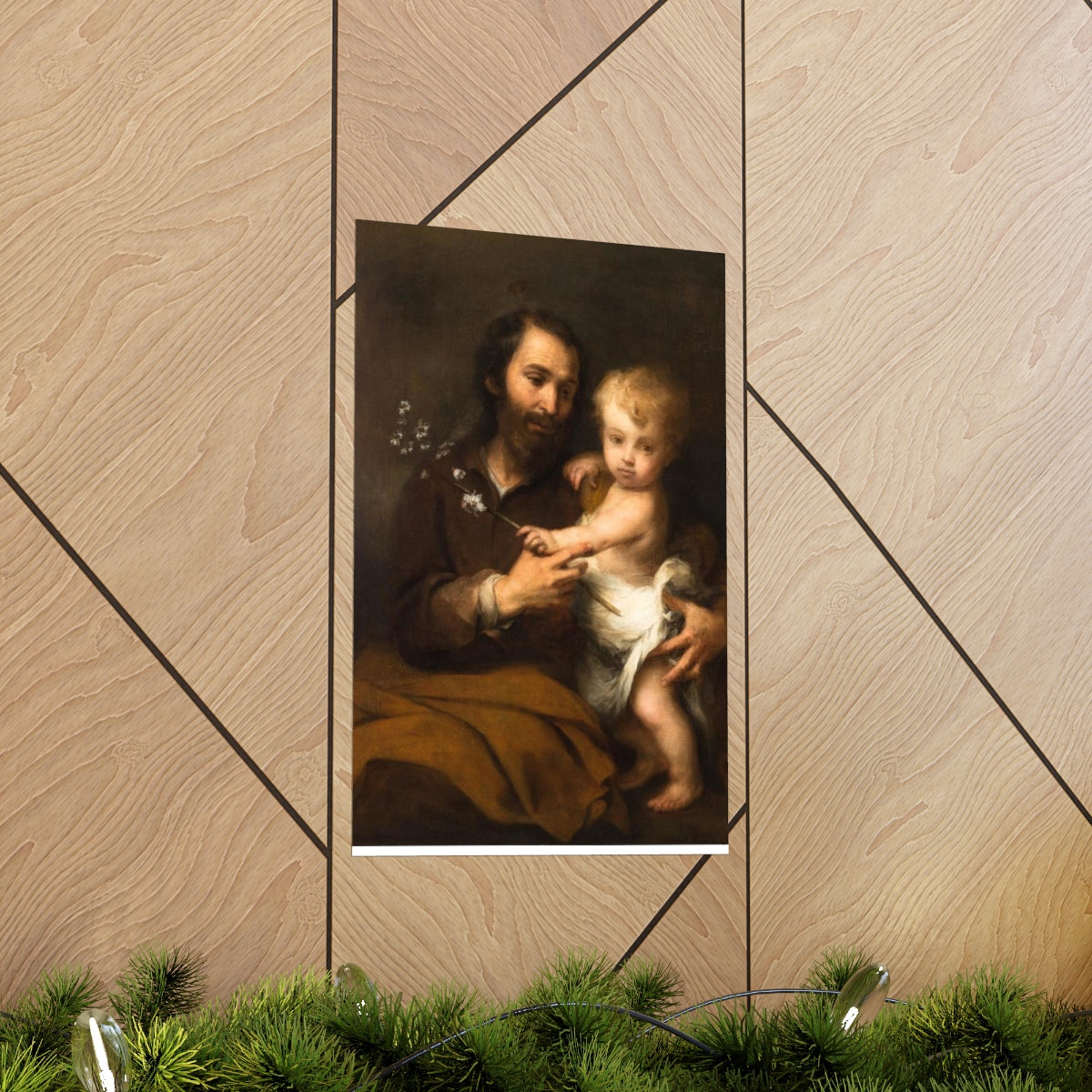 Saint Joseph And Baby Jesus Print Poster