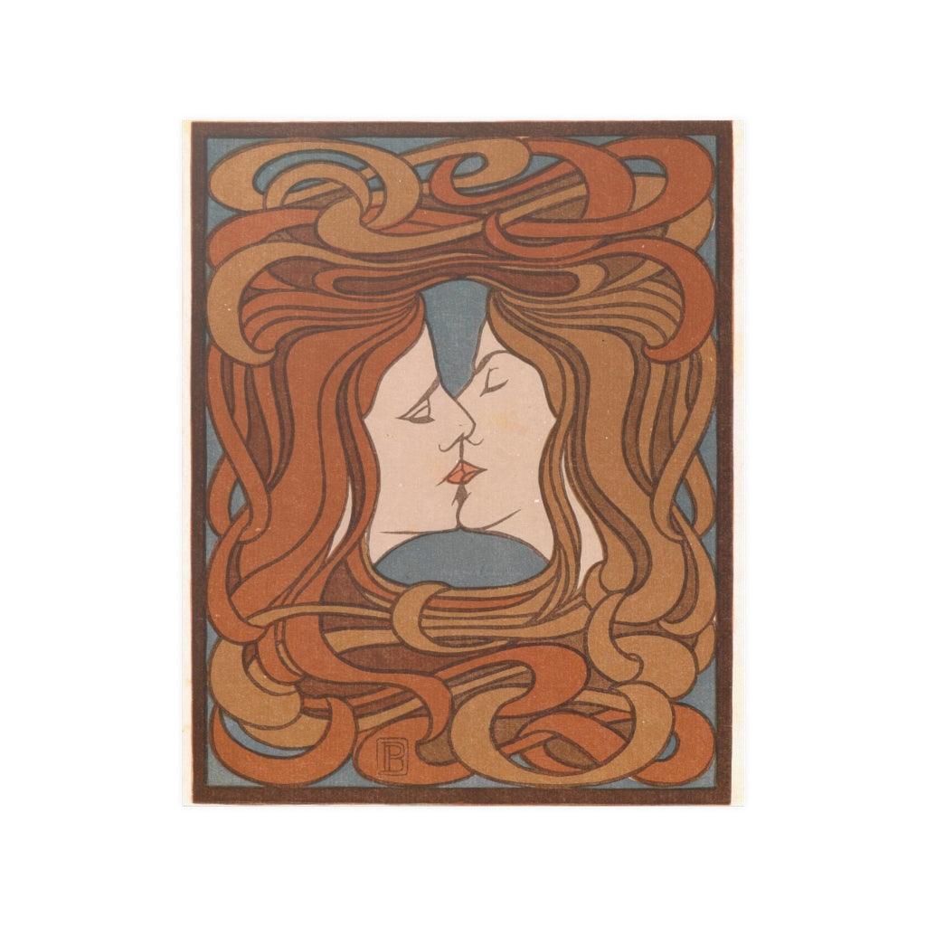 The Kiss By Peter Behrens 1898 Print Poster - Art Unlimited