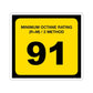 91 Octane Gas Sticker - Art Unlimited