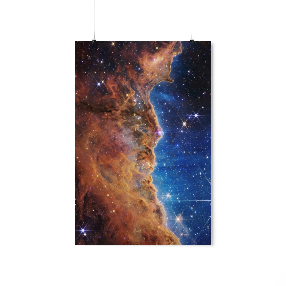 Carina Nebula Deep Field - James Webb Space Telescope Print Poster