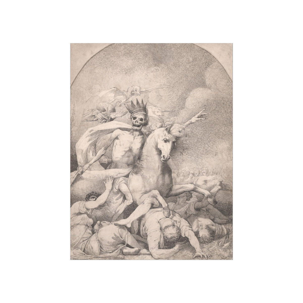 John Hamilton Mortimer - Death On A Pale Horse Print Poster