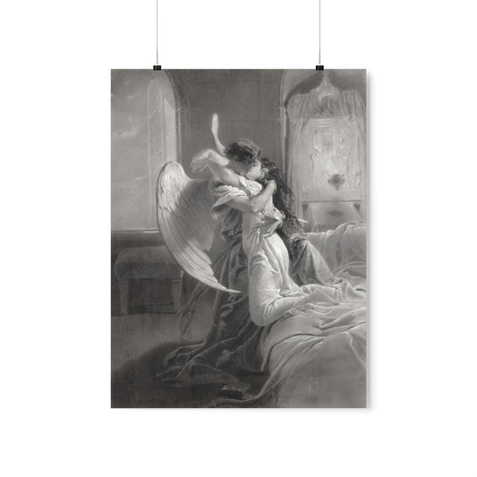 Mihaly Von Zichy | Romantic Encounter | Angel Kiss Print Poster