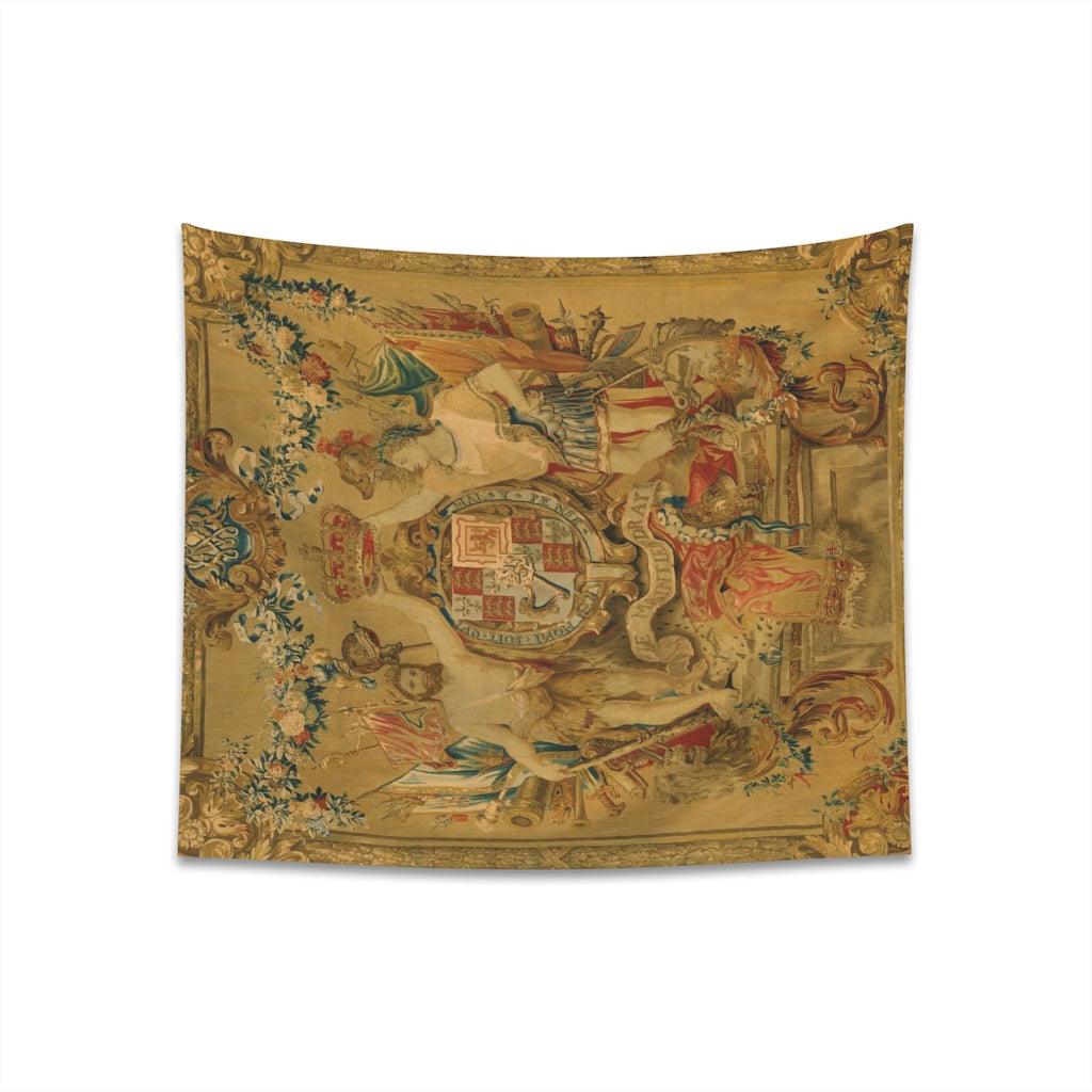 The Arms Of William And Mary - Flemish Family Wall Tapestry - Art Unlimited