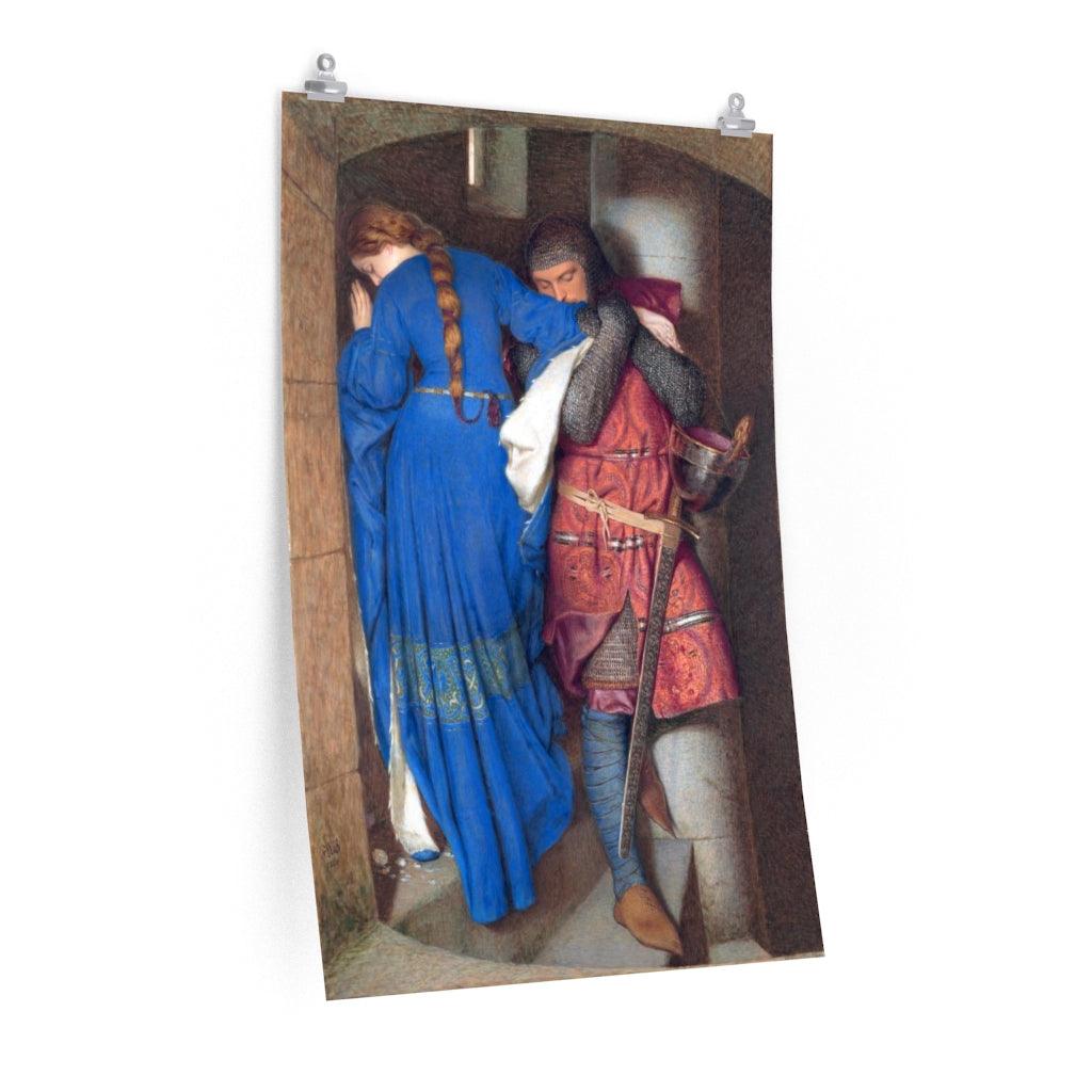 The Meeting On Turret Stairs Painting By Frederic William Burton Print Poster - Art Unlimited