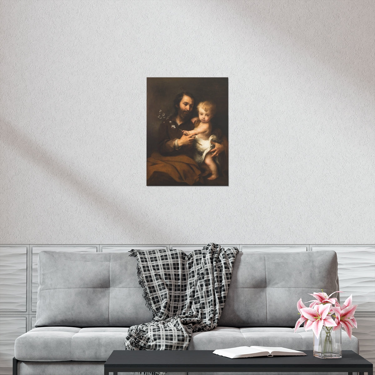 Saint Joseph And Baby Jesus Print Poster