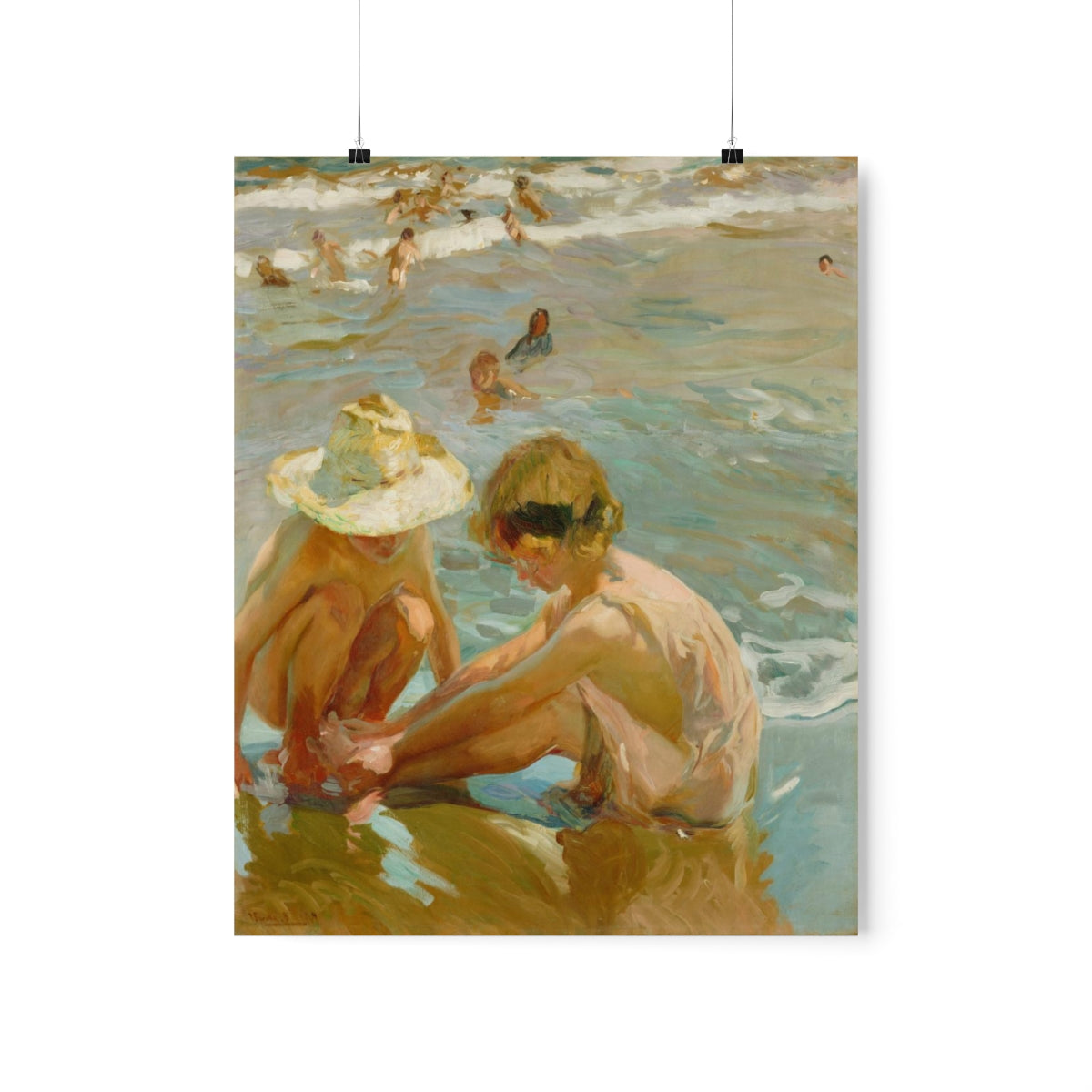 Joaquin Sorolla - The Wounded Foot Print Poster