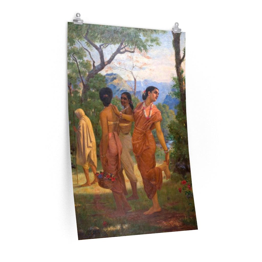 Shakuntala By Raja Ravi Varma Print Poster - Art Unlimited