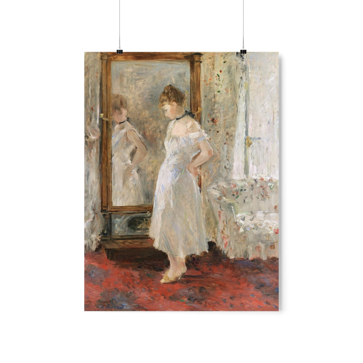 Berthe Morisot - French Impressionist - The Psyche Mirror Print Poster ...