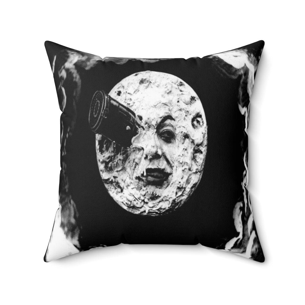 A Trip To The Moon Le Voyage Square Pillow - Art Unlimited