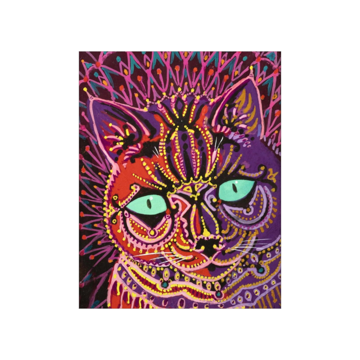 Louis Wain Kaleidoscope Cat Print Poster