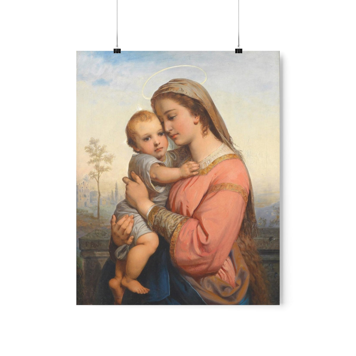 Madonna And Child Franz Russ Print Poster