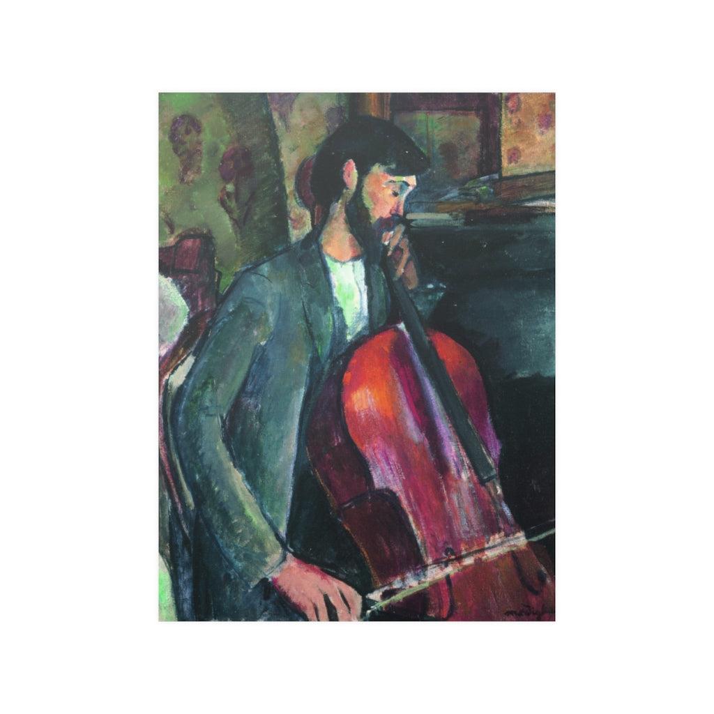 The Cellist 1909 By Amedeo Modigliani Print Poster - Art Unlimited