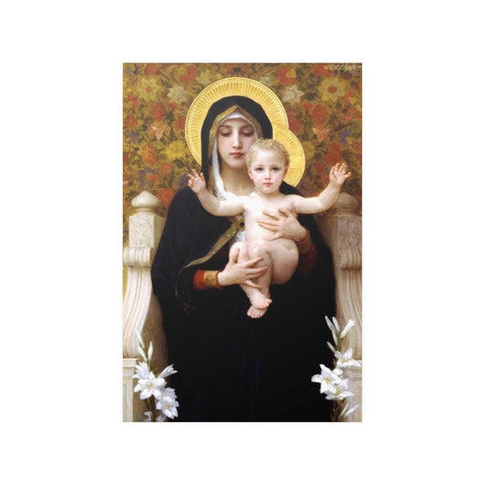 The Madonna Of The Lilies By William Adolphe Bouguereau Print Poster - Art Unlimited