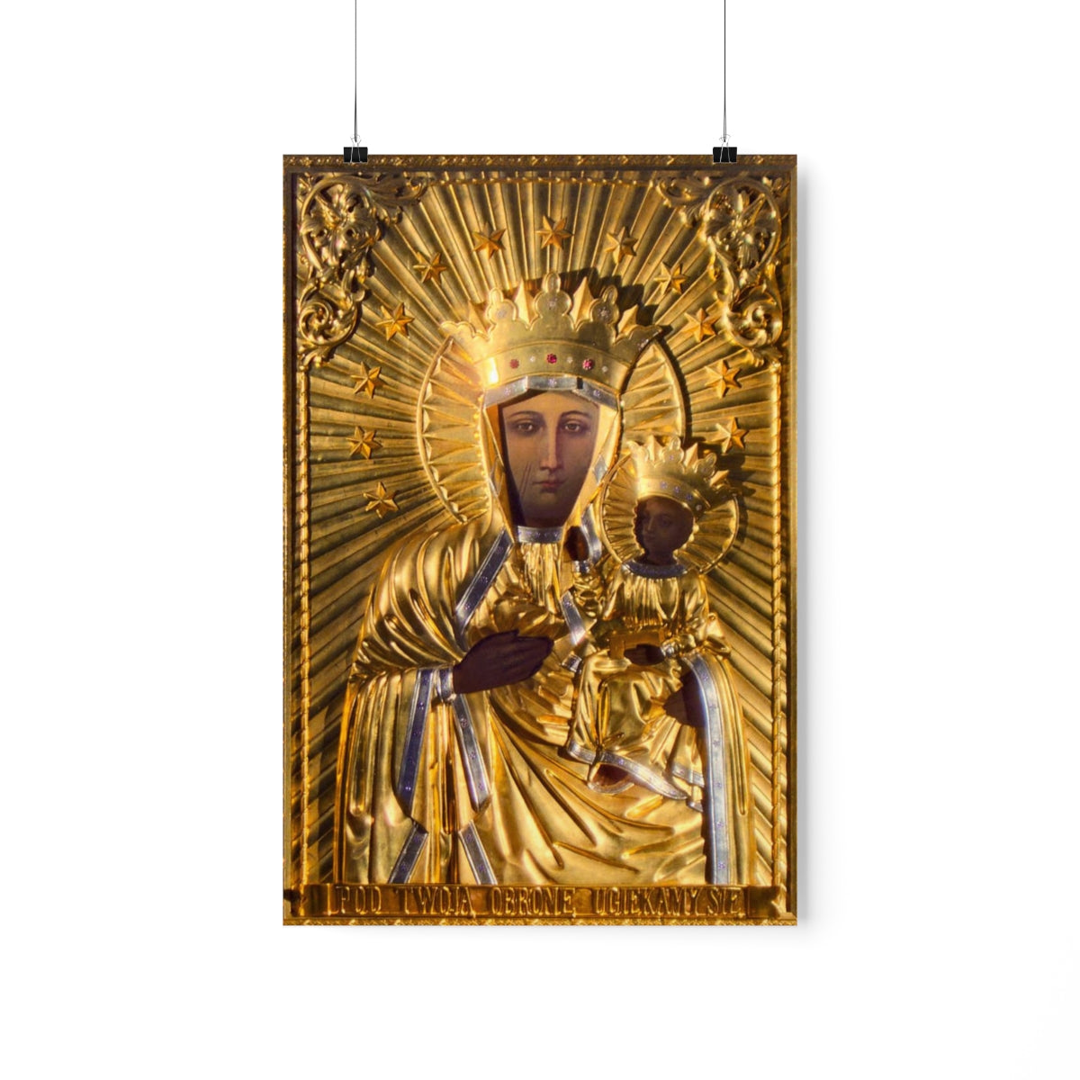 Our Lady Of Czestochowa Black Madonna From Poland Catholic Print Poster