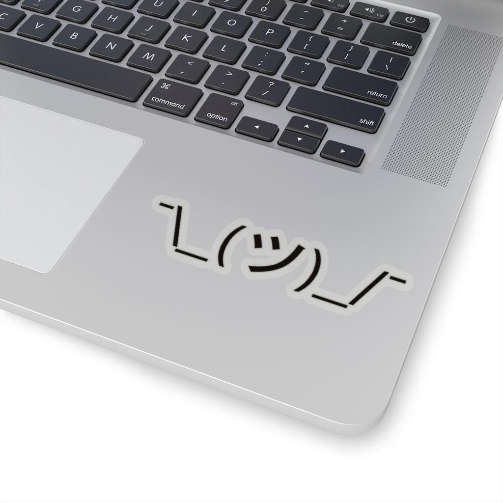 Shrug Emoticon Meme Sticker - Art Unlimited