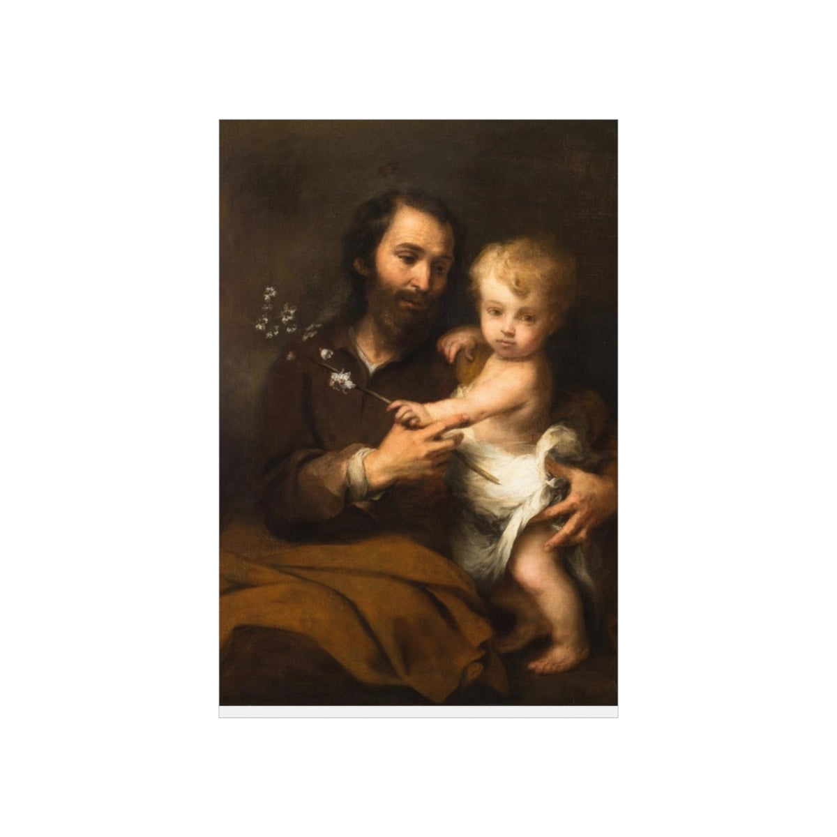 Saint Joseph And Baby Jesus Print Poster