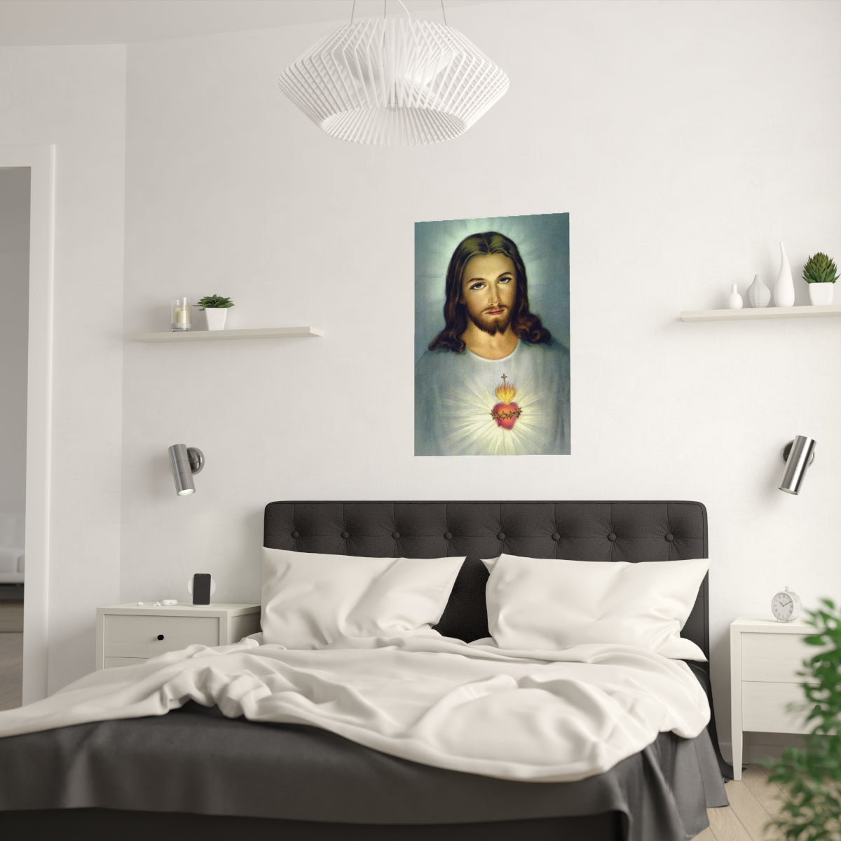 Jesus Sacred Heart Divine Mercy Christian Roman Catholic Print Poster