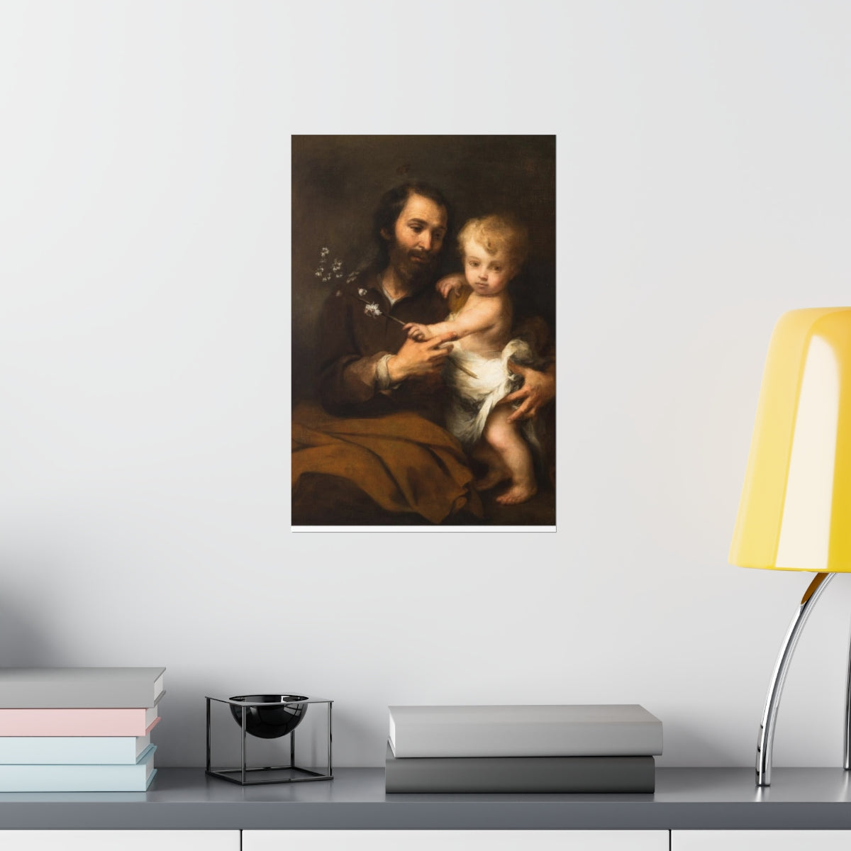 Saint Joseph And Baby Jesus Print Poster