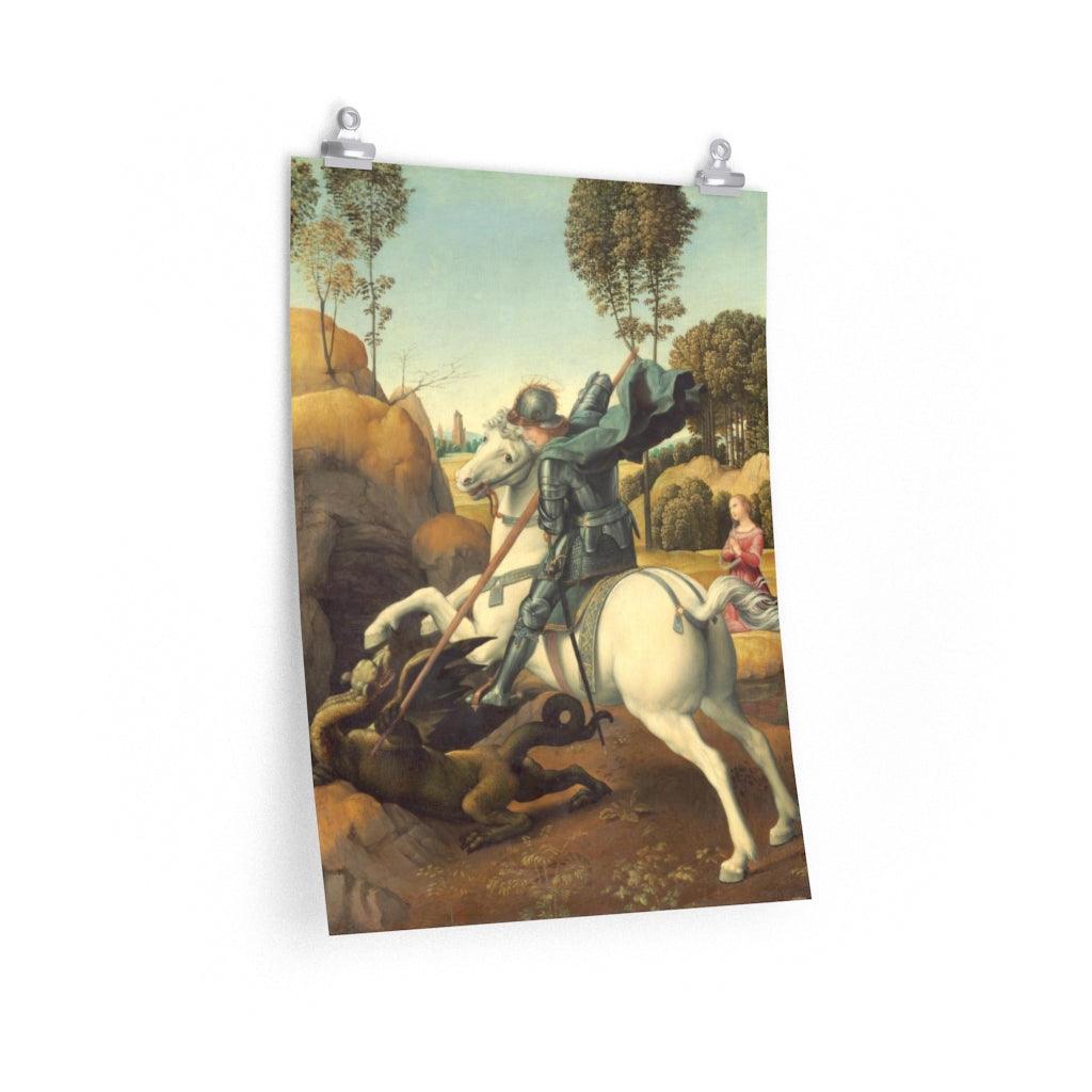 Saint George And The Dragon - Raphael Print Poster - Art Unlimited